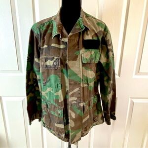 Vintage Authentic Military Camouflage Jacket